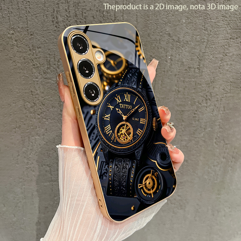 Watch Case Bumper - Mechanical Gold Watch Pattern 2D Phone
