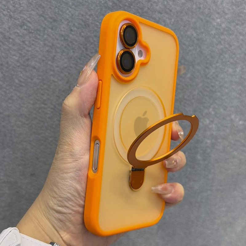 Apple Iphone 15 - Matte Ring Holder Glass Lens Phone