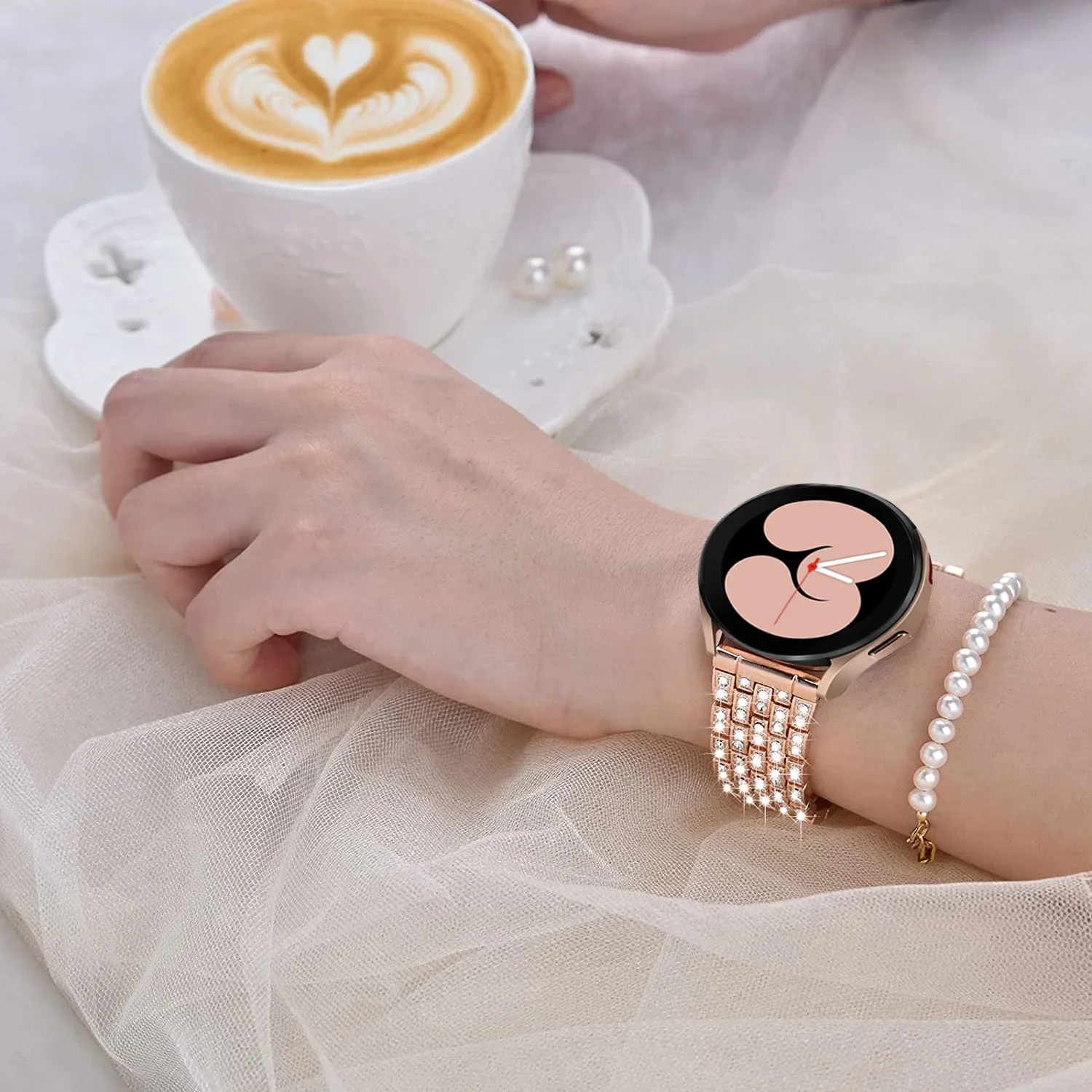 Titan Smartwatch Accessories - 20mm 22mm Diamond Band for Samsung