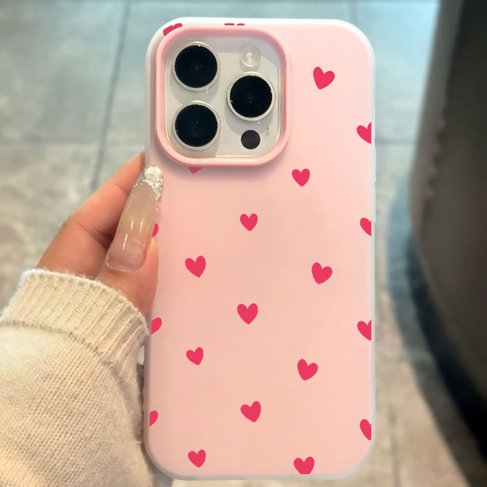 Red Love Heart Pattern Phone C - Xiaomi Redmi Note 14 recension och pris