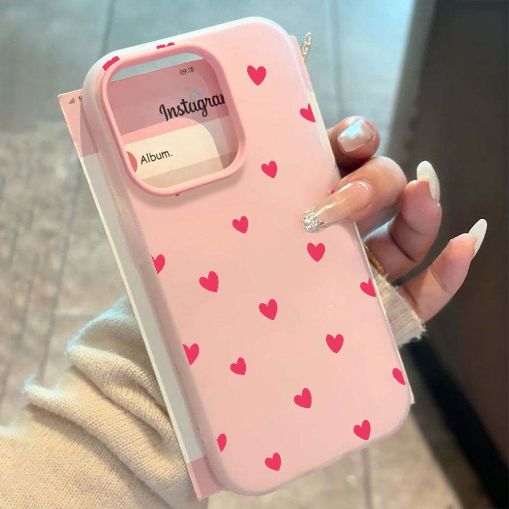 Red Love Heart Pattern Phone C - Xiaomi Redmi Note 14 recension och pris