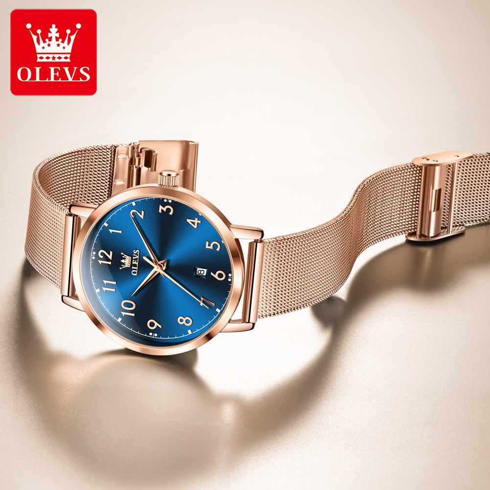 OLEVS 5653 Woman Watches Elega - Stainless Mesh Band recension och pris