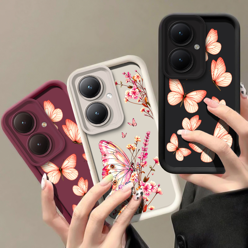 Pink Floral Butterfly Pattern  - Vivo Y28 recension och pris