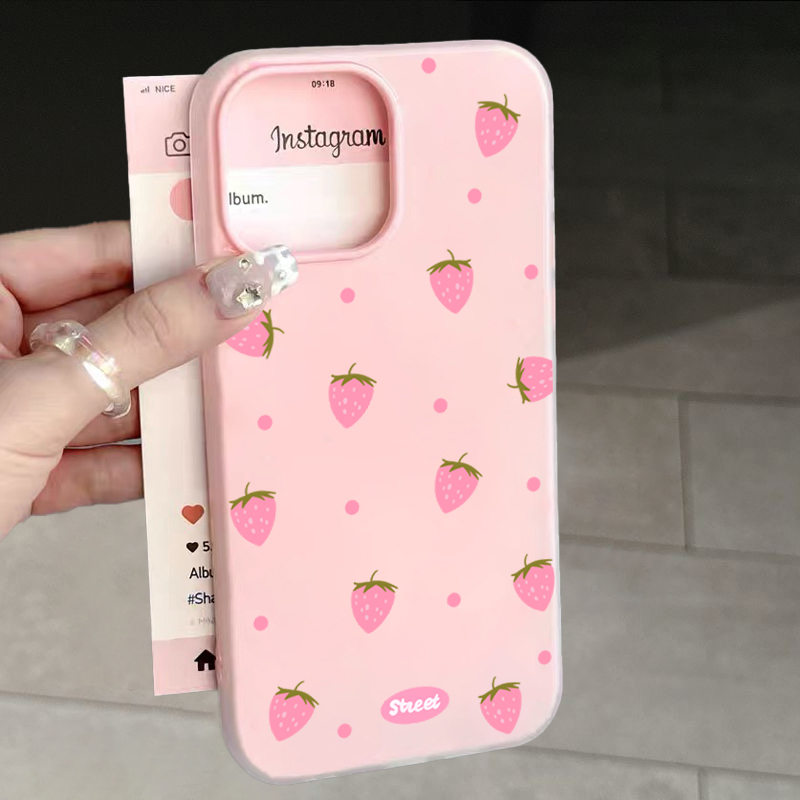 Sweet Pink Strawberry Pattern  - Xiaomi Redmi Note 14 recension och pris