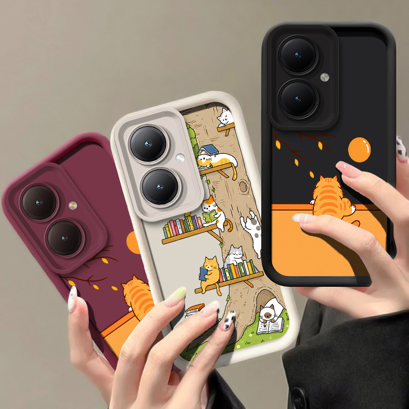 Cute Coloful Cats Phone Case F - Vivo Y28 recension och pris